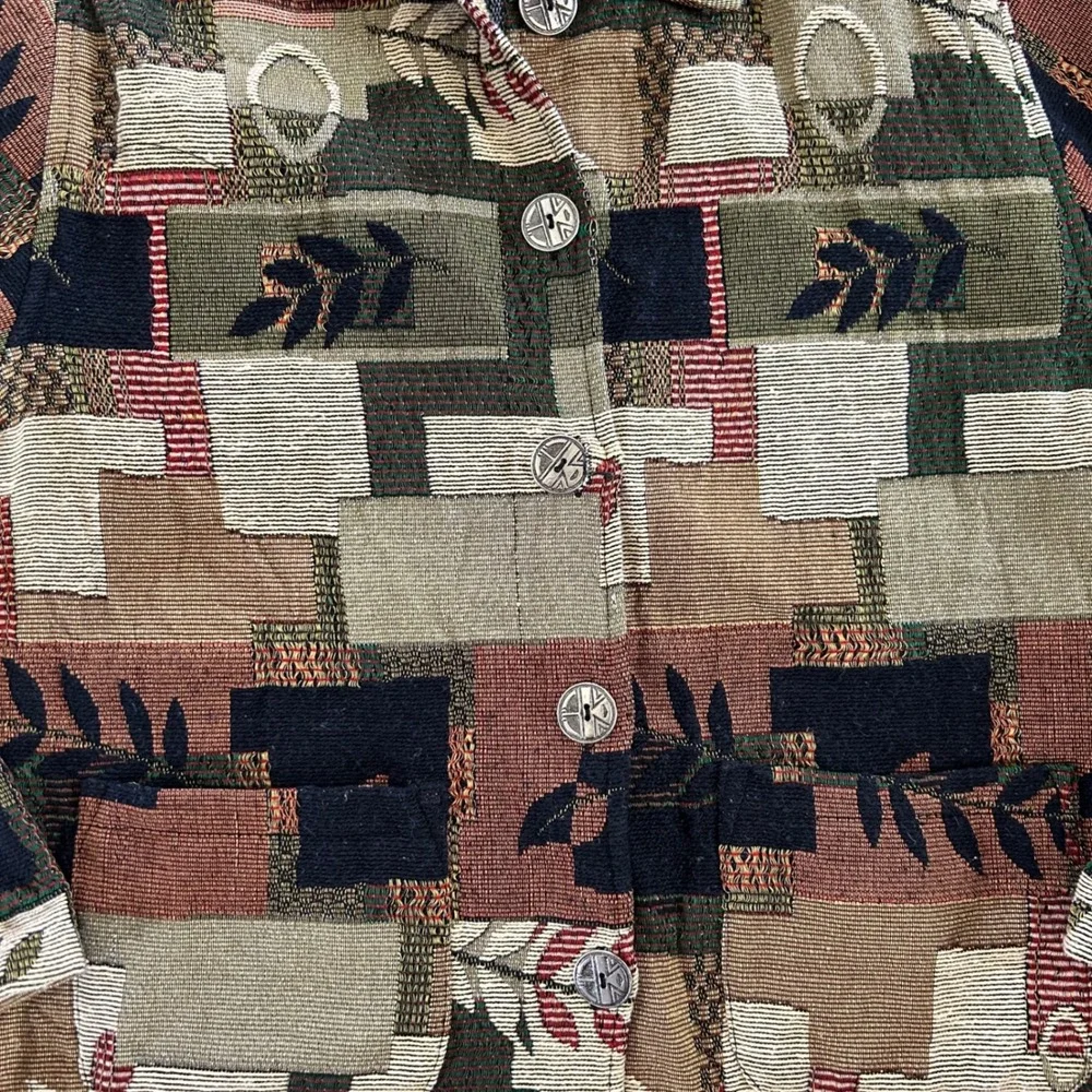 Vintage Jane Ashley Patchwork Blanket Jacket Women's‎ Size Medium